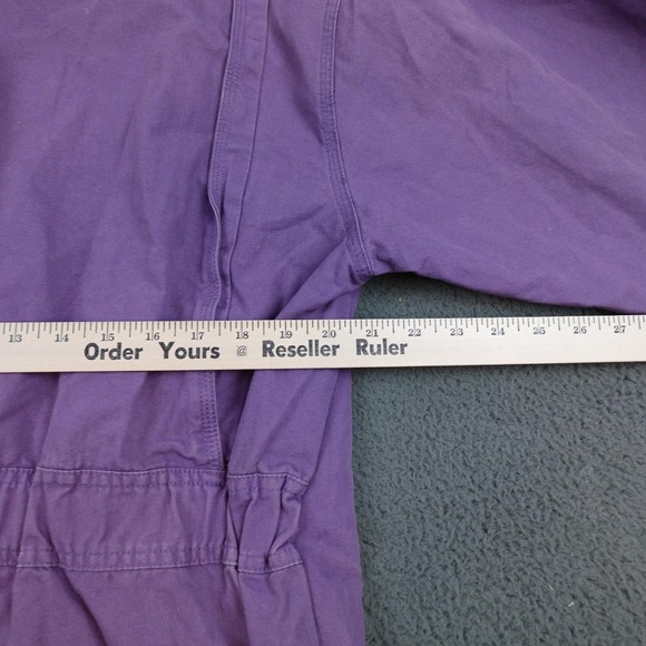 Vintage Woolrich Coat Mens Large Purple Canvas Southwestern Lined Overcoat 90s - Picture 9 of 11